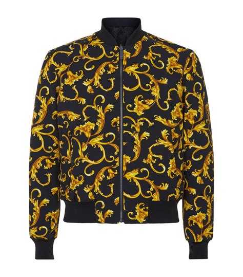 versace bomber jacket black|versace bomber jacket men's.